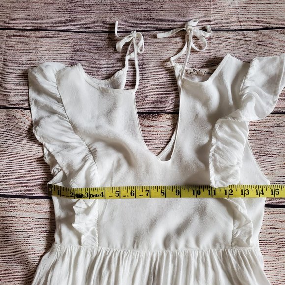 For Love & Lemons White Mini Dress Off-Shoulder XS - Picture 9 of 11